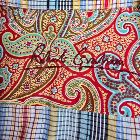 Robert Graham Striped Paisley Multi Color Button Down Shirt Size L - Picture 4 of 11